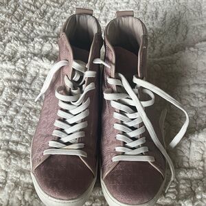 Michael Kors Pink Lace-Up Sneakers